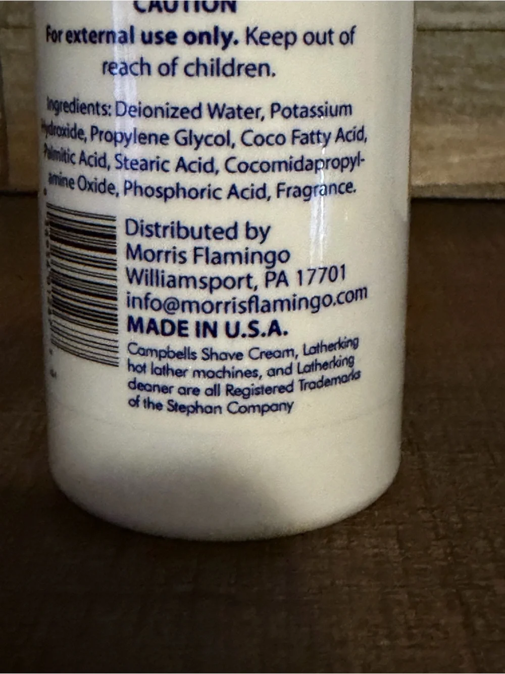 Campbell's  Liquid Shave Cream  8 fl oz for Hot Shaving Machine /  NEW